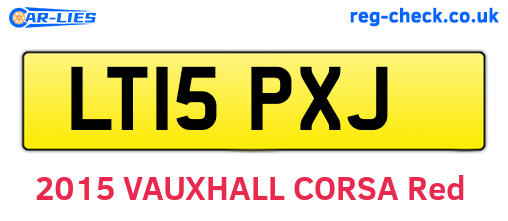LT15PXJ are the vehicle registration plates.