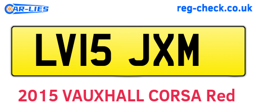 LV15JXM are the vehicle registration plates.