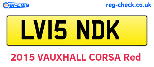 LV15NDK are the vehicle registration plates.