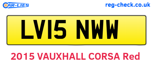 LV15NWW are the vehicle registration plates.
