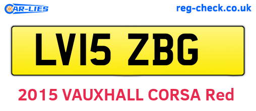 LV15ZBG are the vehicle registration plates.