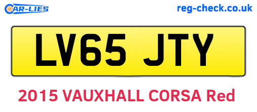 LV65JTY are the vehicle registration plates.