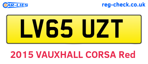 LV65UZT are the vehicle registration plates.