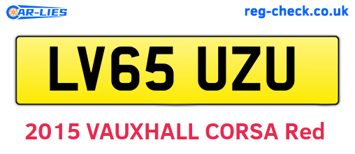 LV65UZU are the vehicle registration plates.