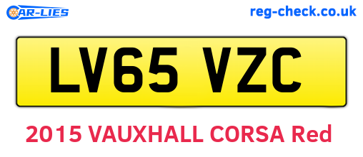 LV65VZC are the vehicle registration plates.
