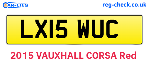 LX15WUC are the vehicle registration plates.
