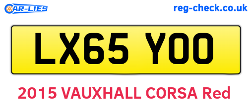 LX65YOO are the vehicle registration plates.