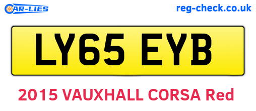 LY65EYB are the vehicle registration plates.