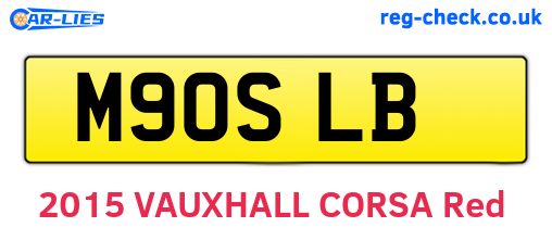 M90SLB are the vehicle registration plates.