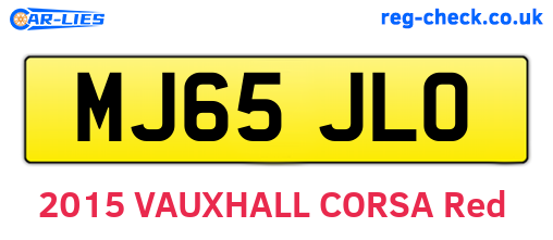 MJ65JLO are the vehicle registration plates.