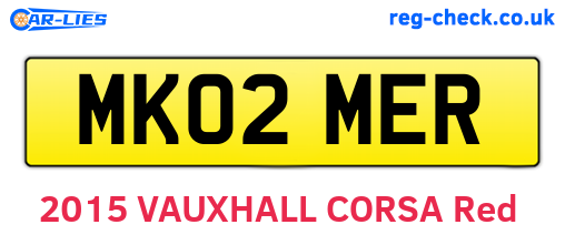 MK02MER are the vehicle registration plates.