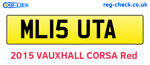 ML15UTA are the vehicle registration plates.