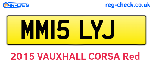MM15LYJ are the vehicle registration plates.