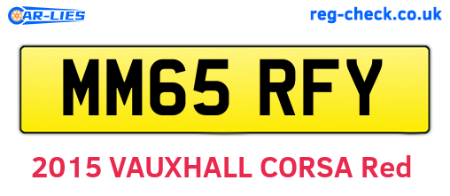 MM65RFY are the vehicle registration plates.