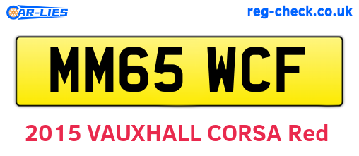 MM65WCF are the vehicle registration plates.