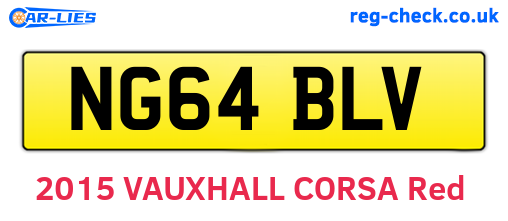 NG64BLV are the vehicle registration plates.