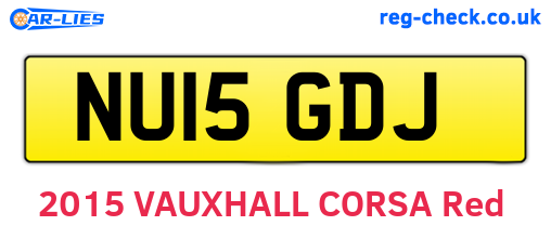 NU15GDJ are the vehicle registration plates.