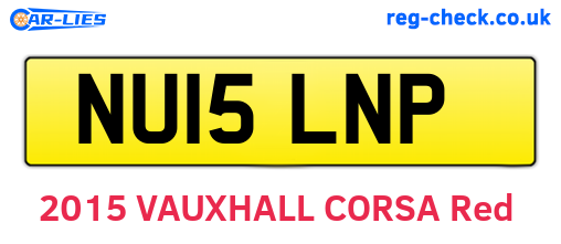 NU15LNP are the vehicle registration plates.