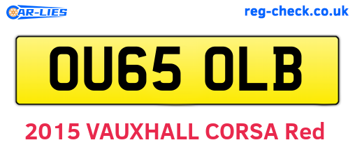 OU65OLB are the vehicle registration plates.
