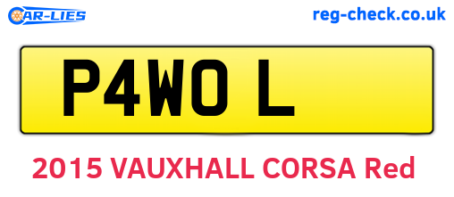 P4WOL are the vehicle registration plates.