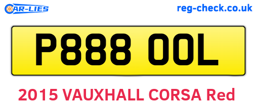 P888OOL are the vehicle registration plates.