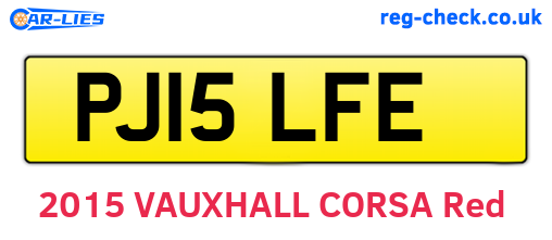 PJ15LFE are the vehicle registration plates.