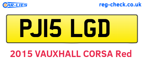 PJ15LGD are the vehicle registration plates.