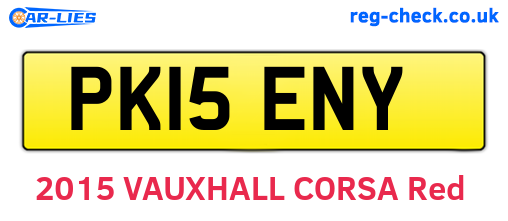 PK15ENY are the vehicle registration plates.
