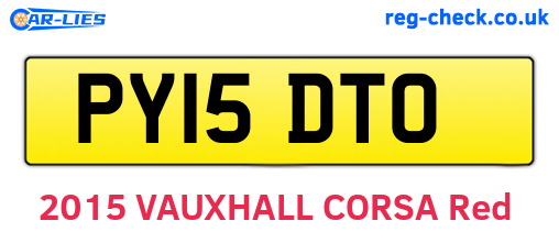 PY15DTO are the vehicle registration plates.