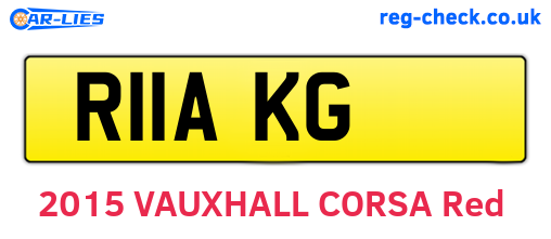 R11AKG are the vehicle registration plates.