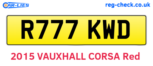 R777KWD are the vehicle registration plates.