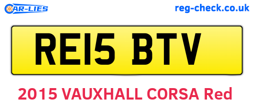 RE15BTV are the vehicle registration plates.