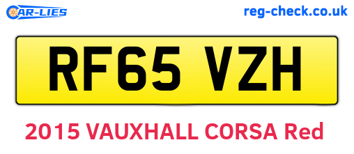 RF65VZH are the vehicle registration plates.