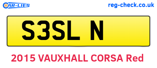 S3SLN are the vehicle registration plates.