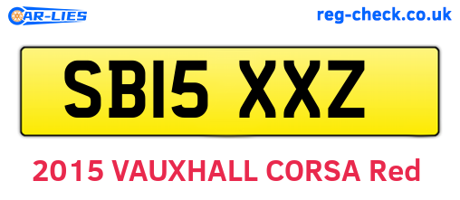 SB15XXZ are the vehicle registration plates.