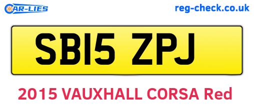 SB15ZPJ are the vehicle registration plates.