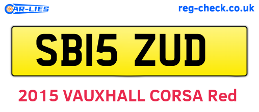 SB15ZUD are the vehicle registration plates.