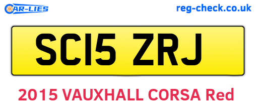 SC15ZRJ are the vehicle registration plates.