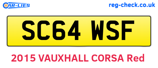 SC64WSF are the vehicle registration plates.