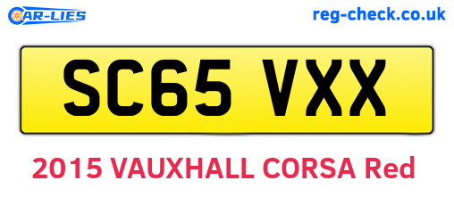 SC65VXX are the vehicle registration plates.