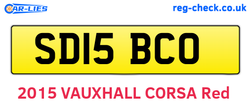 SD15BCO are the vehicle registration plates.
