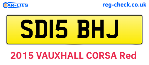 SD15BHJ are the vehicle registration plates.