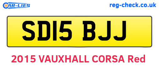SD15BJJ are the vehicle registration plates.