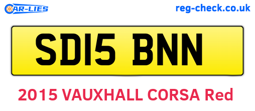 SD15BNN are the vehicle registration plates.