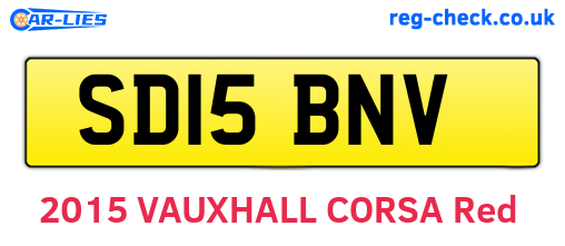 SD15BNV are the vehicle registration plates.