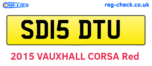 SD15DTU are the vehicle registration plates.