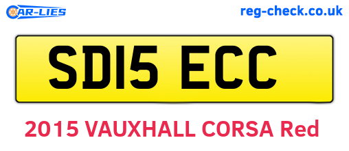 SD15ECC are the vehicle registration plates.