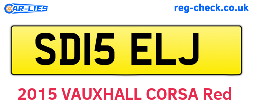 SD15ELJ are the vehicle registration plates.