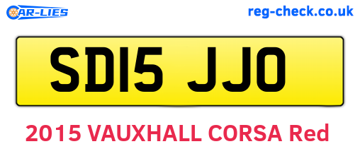 SD15JJO are the vehicle registration plates.