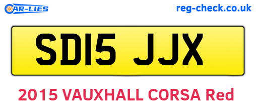 SD15JJX are the vehicle registration plates.